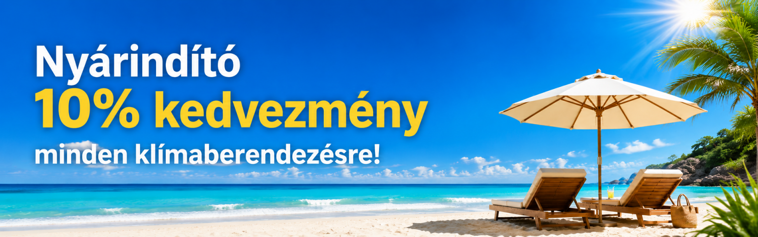 Nyárindító 10% kedvezmény minden klímaberendezésre